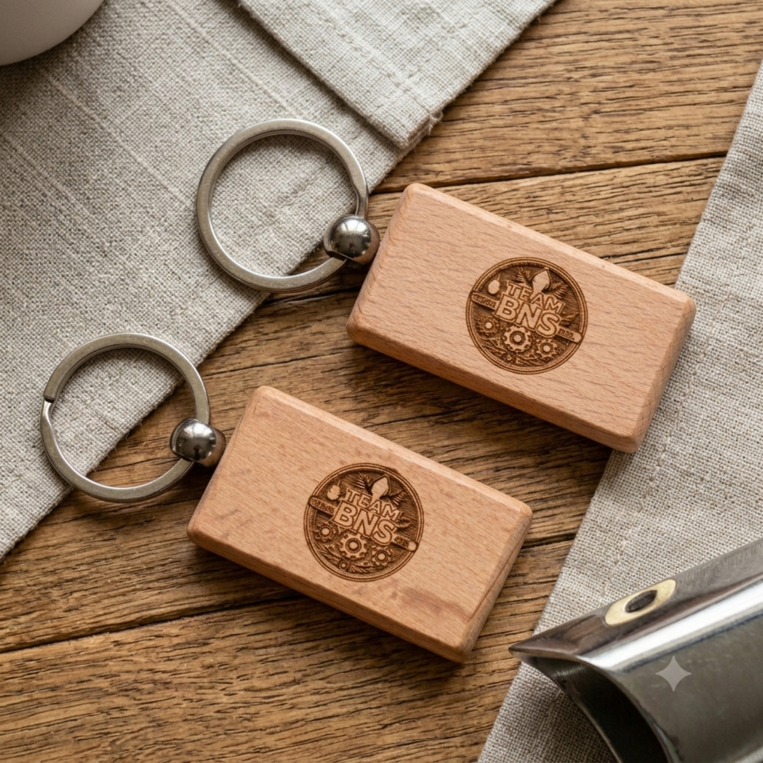 Engraved Wooden Key Chain