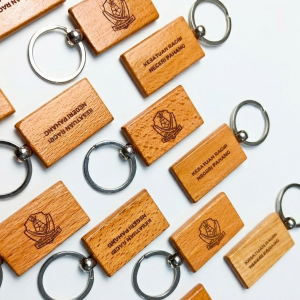 Engraved Wooden Key Chain